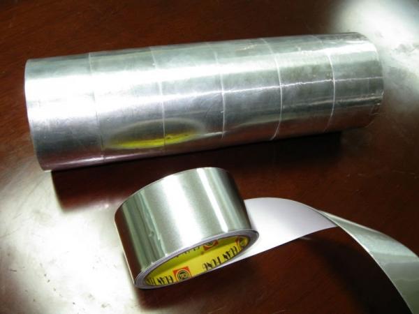 hot melt Rubber Aluminium Foil Tape , high Temperature Adhesive high temp foil
