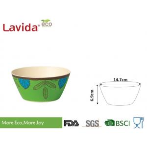 Home Biodegradable Bamboo Fiber Bowls , Heat - Resistance Bamboo Mixing Bowl Set