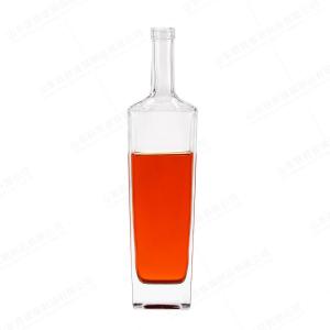750ml Glass Brandy Gin Rum Tequila Vodka Spirits Bottle with Decal Surface Handling