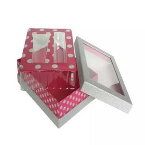 custom lid and base cosmetics box  makeup packaging box with plastic vaccum tray  cosmetics blister  box with window
