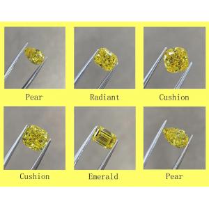 Jewelry Design Cvd Synthetic Diamonds fancy cut yellow lab Diamonds Earing Necklace a report