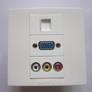 China Hot Selling RJ45 VGA RCA Video Audio Socket Panel 86x86mm Size For Home Offfice supplier