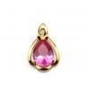 China Women Jewelry 18K Rose Gold Plated 925 Silver 8mmx10mm Pear Pink Cubic Zircon Pendant(PSJ0421) wholesale