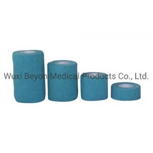 China Wrist Cohesive Tape For Ankle Medical Light Blue Color Cotton Self-Adhesive Wrap supplier