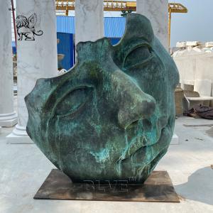 BLVE Large Bronze Face Sculpture Abstract Metal Artwork Bronze Statue Modern Art Famous Outdoor Square Decoration