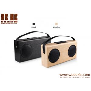 2018 newest wooden stereo wireless speaker bluetooth portable music mini subwoofer speaker