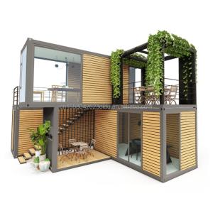 China Modelo 3D / dibujos de CAD Casa prefabricada de madera contenedor modular contenedor hogar edificios cabañas de madera Villa estilo 2023 supplier