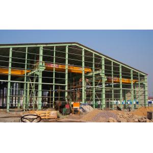 Pre Engineered Metal Workshop Building With Overhead Crane / Prefab Metal Workshop