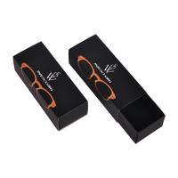 China Lightweight Black Eyewear Drawer Box Packaging Sunglasses Foldable Kraft Paper on sale
