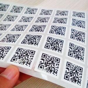 China Variable Data Printing Barcode QR Code NO.Printed 2D Barcode Sticker Label on sale 