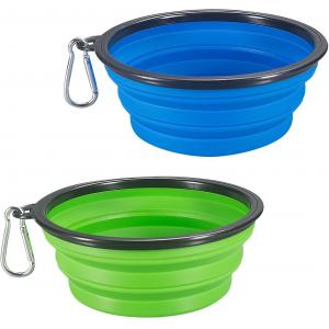 Extra Large Size Collapsible Dog Bowl, Foldable Expandable Cup Dish for Pet Cat Food Water Feeding Portable Travel Bowl