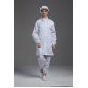 Resuable Anti Static ESD cleanroom labcoat white color with conductive fiber