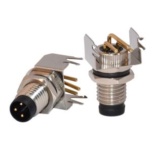 China 3 / 4/5/6/8 conector do sensor do ângulo direito de Pin Male And Female Straight M8 para a montagem do PWB do cabo supplier