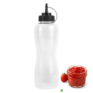 China Empty Chili Soy Tomato Hot Sauce Bottles Packaging 250ml 350ml 500ml 700ml 1 Litre LDPE Squeeze Plastic Bottle with Cap wholesale