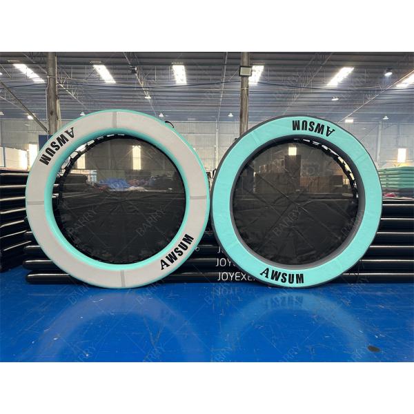 Swimming Pool Round Pool Float Island Folded Inflatable Water Hammock With Mesh