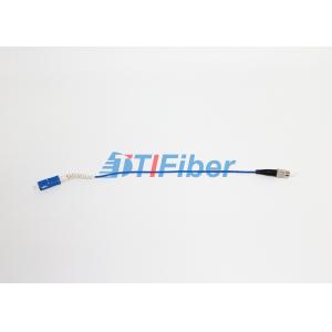 SC PC Fiber Optic Cable Patch Cord With White Flexible Boot , Polishing A