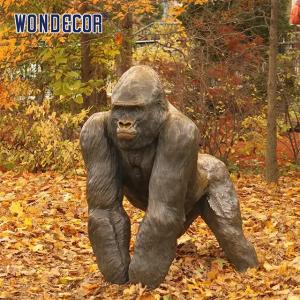China Brass Casting Life Size Gorilla Garden Statue 190cm Big Size supplier