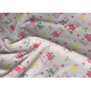 Pink Printed Garment Leather Fabric Handfeeling For Kids' Garment