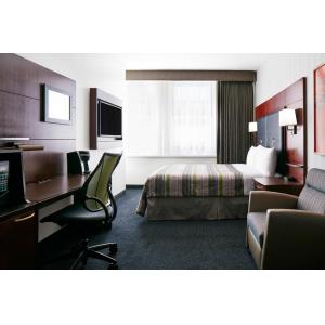 Hotel Bedroom Furniture Mahogany wood headboard Bed and Fixed Millwork TV Wall Panel with Reading desk