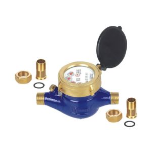 China 1.0 MPa 10 bar dry and wet methods multi jet series water meter LXSG 15E2 50E2 size range DN15 20 reading never blurry rust free counter longer service life wholesale