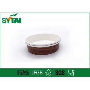 China Single Wall Paper Ice Cream Cups Disposable , Paper Salad Bowl Customized Printing supplier