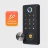 China Black Smart WiFi Tuya Fingerprint Digital Door Lock Unlock with Code APP and Fingerprint wholesale