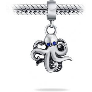 Squid Scuba Diver Tropical Vacation Nautical Octopus Dangle Charm Bead For Women