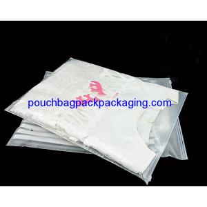 Printed CPE garment Zip Lock Bags, slide zip garment pouch bag