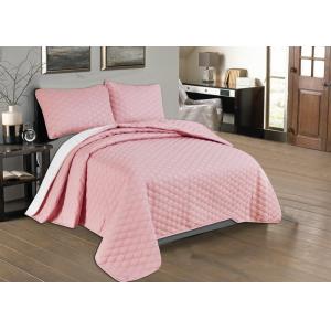 China Beautiful Pink Quilted Coverlet Custom Made Bedspreads Full Size Bedspread supplier