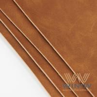 China Genuine Leather PU Micro Synthetic Leather Fabric For Labels on sale