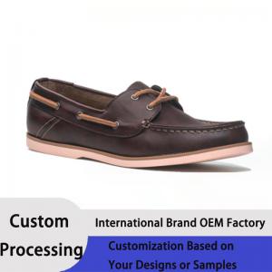Loafers Style Genuine Leather Men Shoes Casual Brown Dress Shoes