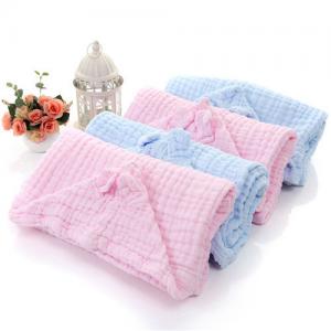 China Multifunctional Muslin Hooded Towel , Infant Hooded Towel Super Absorbent supplier