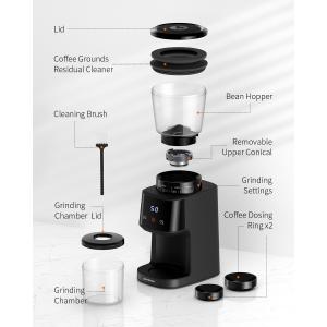 Black Homeuse Coffee Bean Burr Grinder Electric Particle Size CE ETL CB