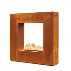 China 72 Inch Free-Standing Patio Heater Corten Steel Natural Gas Burner Fireplace supplier