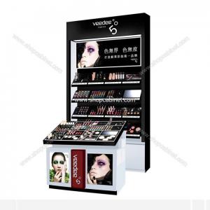 Cosmetic Showcase, Acrylic Makeup Display case, slatwall Cosmetic Storage box Cabinet