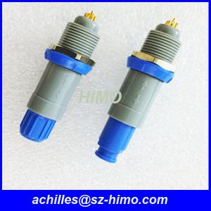 China PAGPKG 1P series male and female Lemo plastic push pull connector with blue color supplier