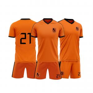 China Team Custom Soccer Jerseys Quick Dry Breathable LightWeight 100 Polyester Shirt supplier