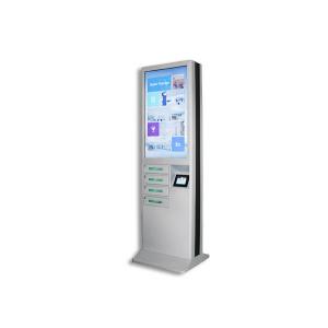 Modern Cell Phone Charging Stations , Phone Charging Locker With 43 Inch Advertising LCD Screen
