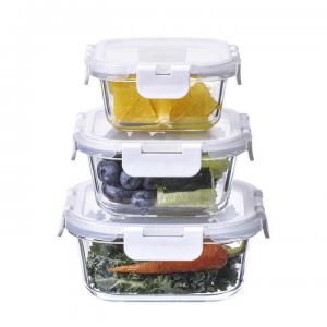 China Storage Canister Bamboo Lid Lunch Box Borosilicate Storage Canister Glass Food Storage Containers supplier