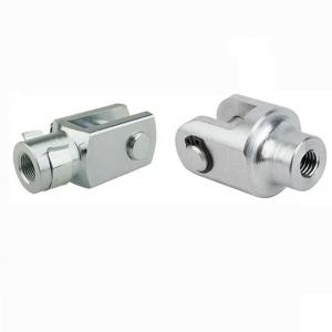 China Low Resistance Push Pull Cable End Fittings Steel Clevis Thread 1/4 - 28 RH U Fork supplier