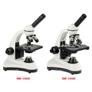 Monocular Biological Microscope Achromatic Objectives Wide Field Eyepieces