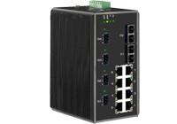 Black Fiber Optical Network Series L2000IN Series Industrial Edition Managed