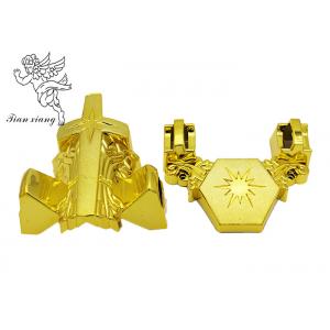 China Casket Corner Iron Tubes Parts Of Coffin Plastic Gold Color supplier