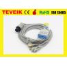 China Teveik Medical Factory 5 leads Mindray Round 6pin TPU ECG Cable For Patient Monitor wholesale