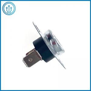 China 6.3mm Vertical Bimetal Thermostat Switch 10A 250V 60 Degree NC Manual Reset supplier