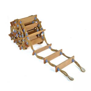 Marine Liferaft Embarkation Ladder Wooden / Rubber Material CCS Approval