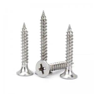 China Trumpet Head Stainless Steel Double Threaded Drywall Screws Size M3.5-4.3 supplier