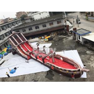 China Giant Long Pirate Theme Inflatable  Water Slide With Pool For Big Event supplier