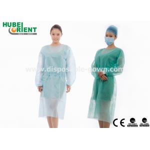 Antibacterial Disposable Medical Isolation Gown With Long Sleeves