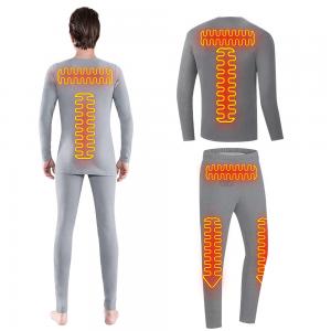 Roupa interior Thermo do FCC Grey Heated Long Johns Set XXL para homens